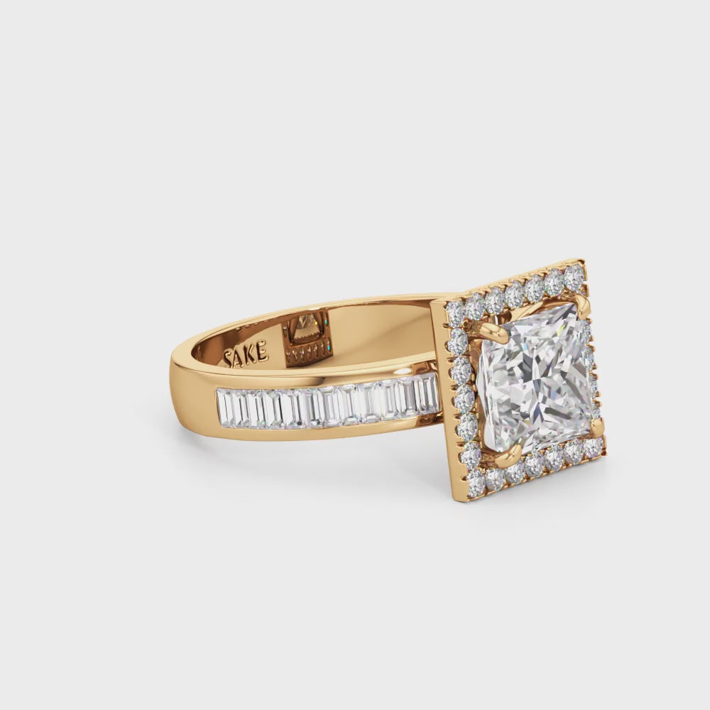 Delphi Princess Halo Diamond Ring